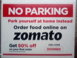 No Parking Board - Zomato