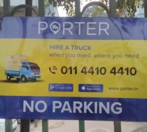 No Parking Board - Porter